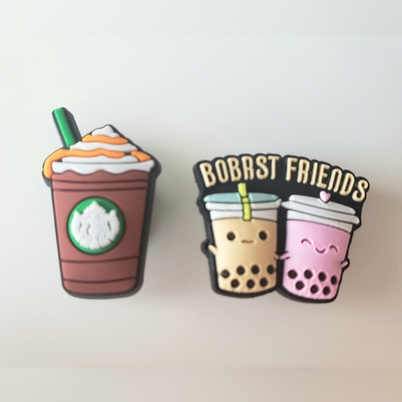 5 x New Croc Charms / Jibbitz, Boba and Starbucks Style - Picture 3 of 3